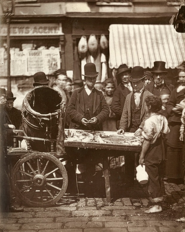 "The cheap fish of St Giles's", from 'Street Life in London', 1877