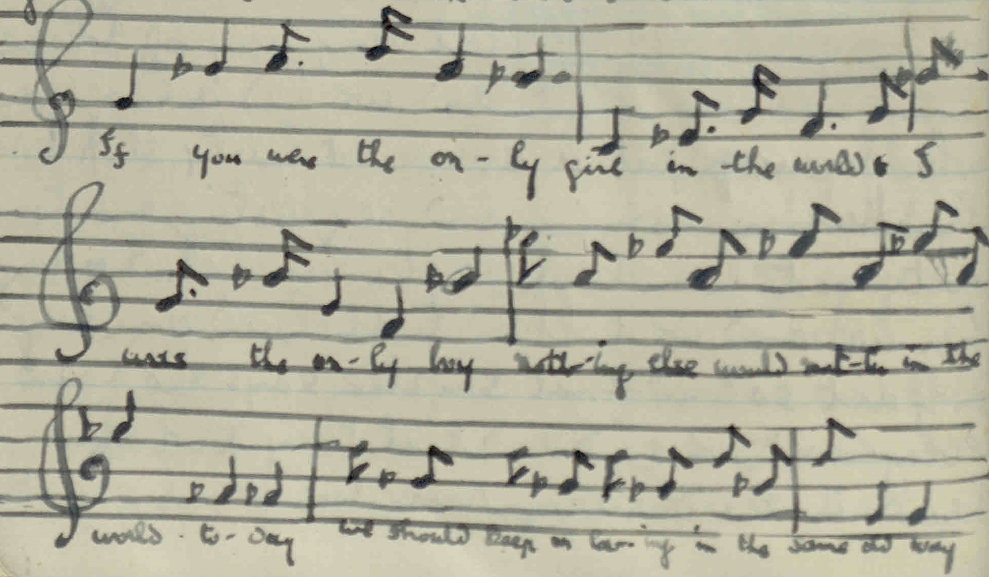 Music for 'If You Were The Only Girl In the World'