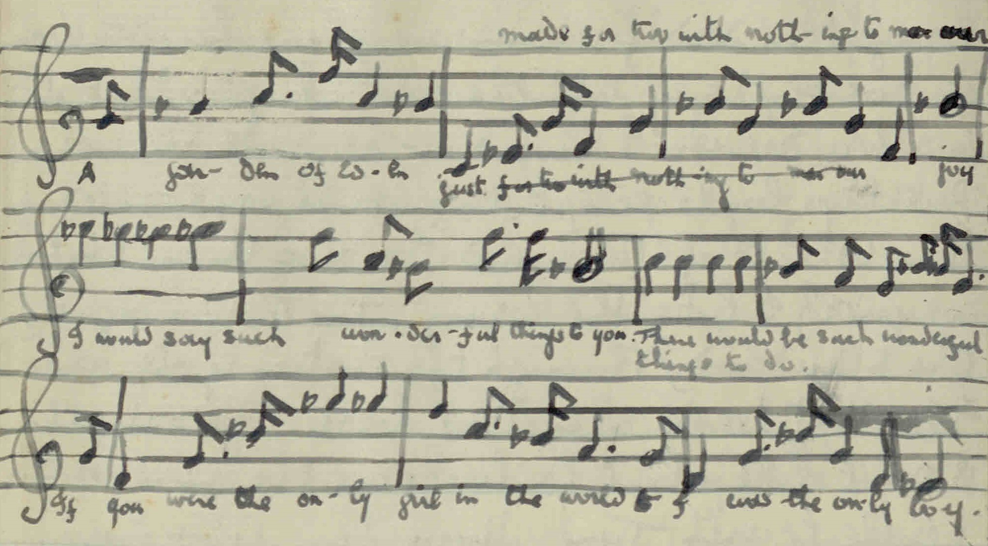 Music for 'If You Were The Only Girl In the World'