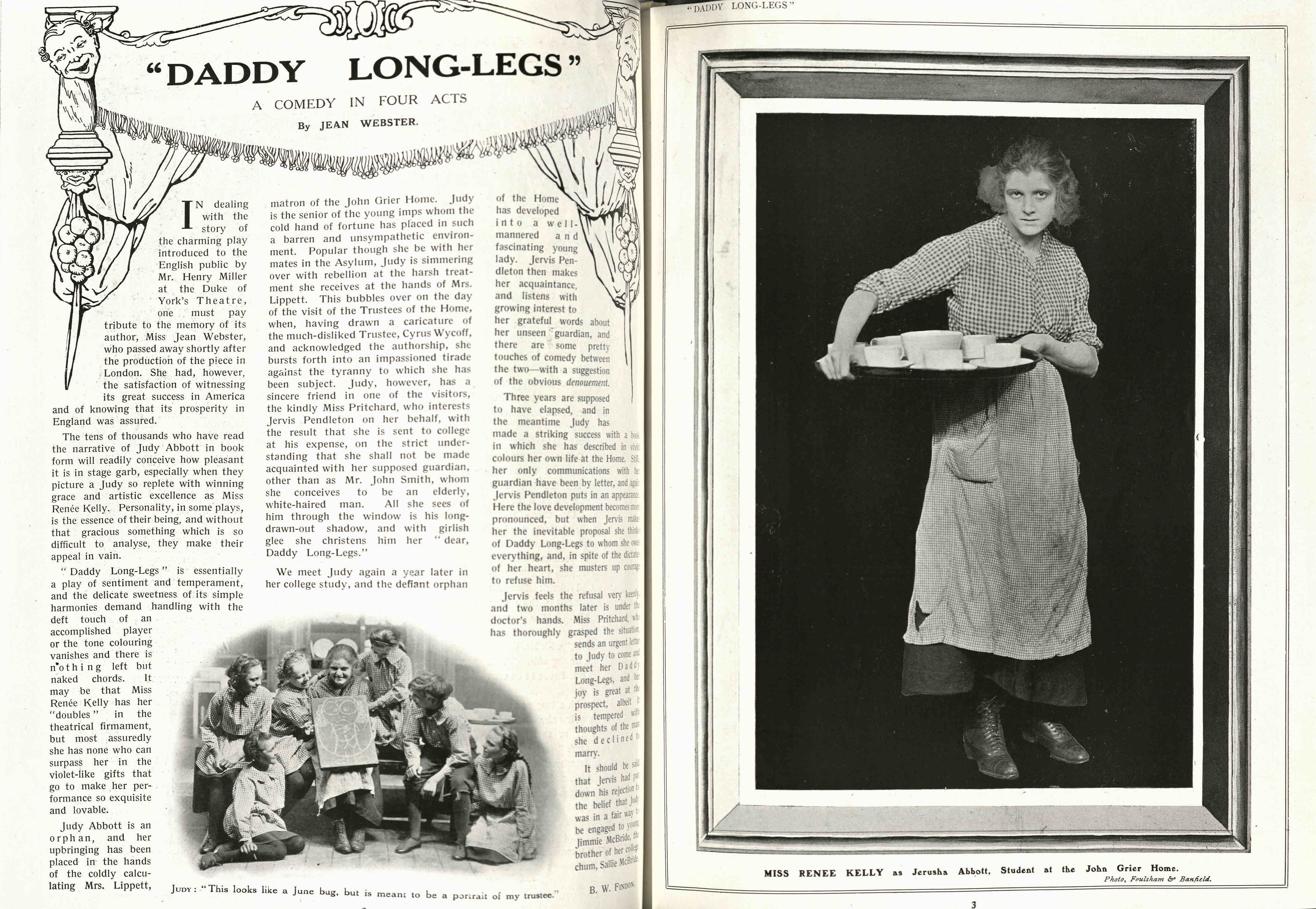 Extract from the Play Pictorial for Daddy Long Legs