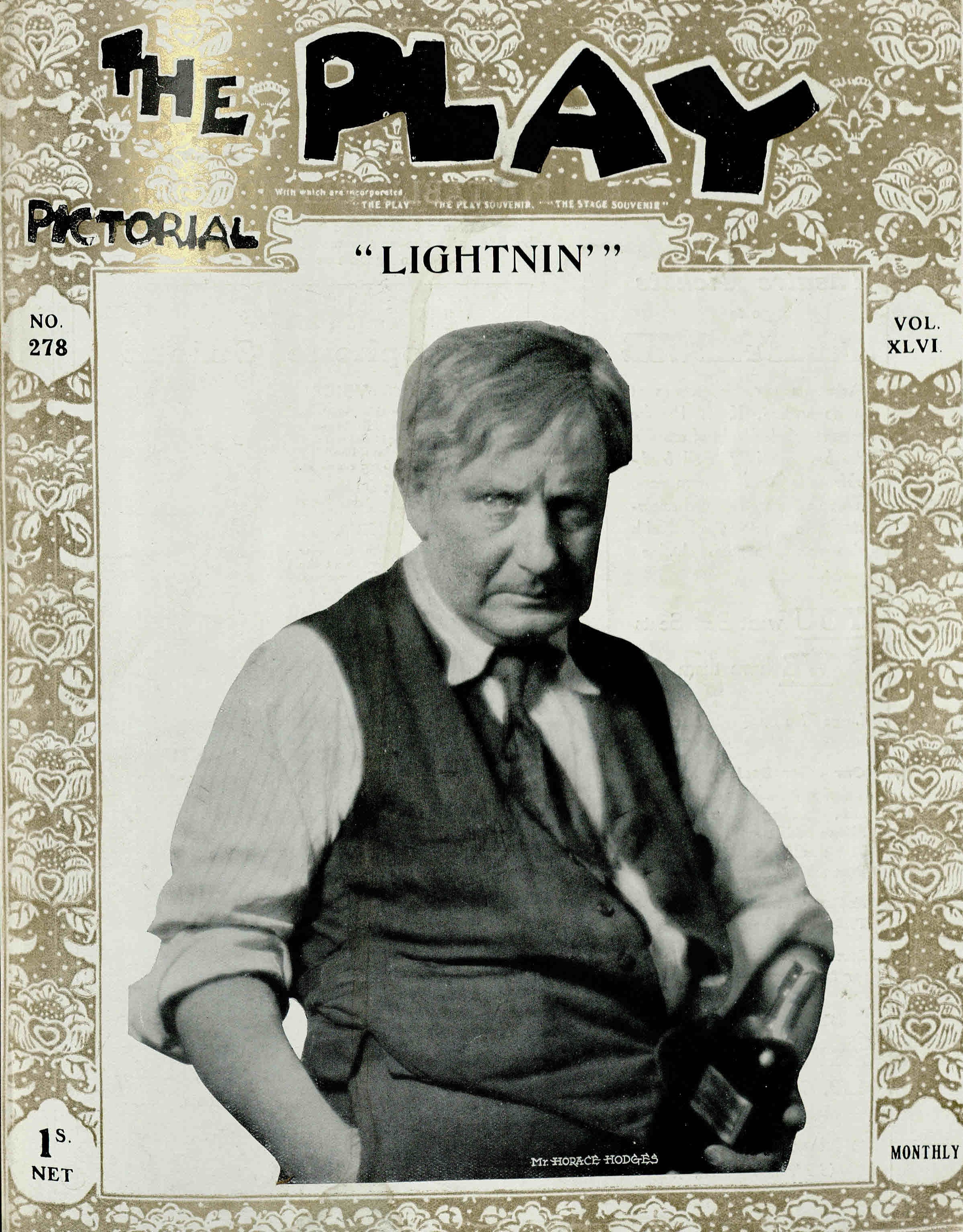 Front cover of Play Pictorial, featuring Lightnin