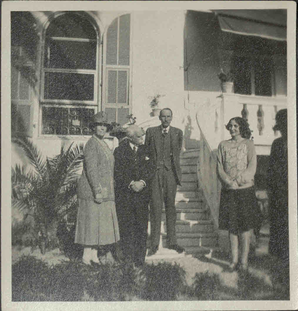 Sir Francis Younghusband, Claude Magniac and Eileen Younghusband at Bordighera