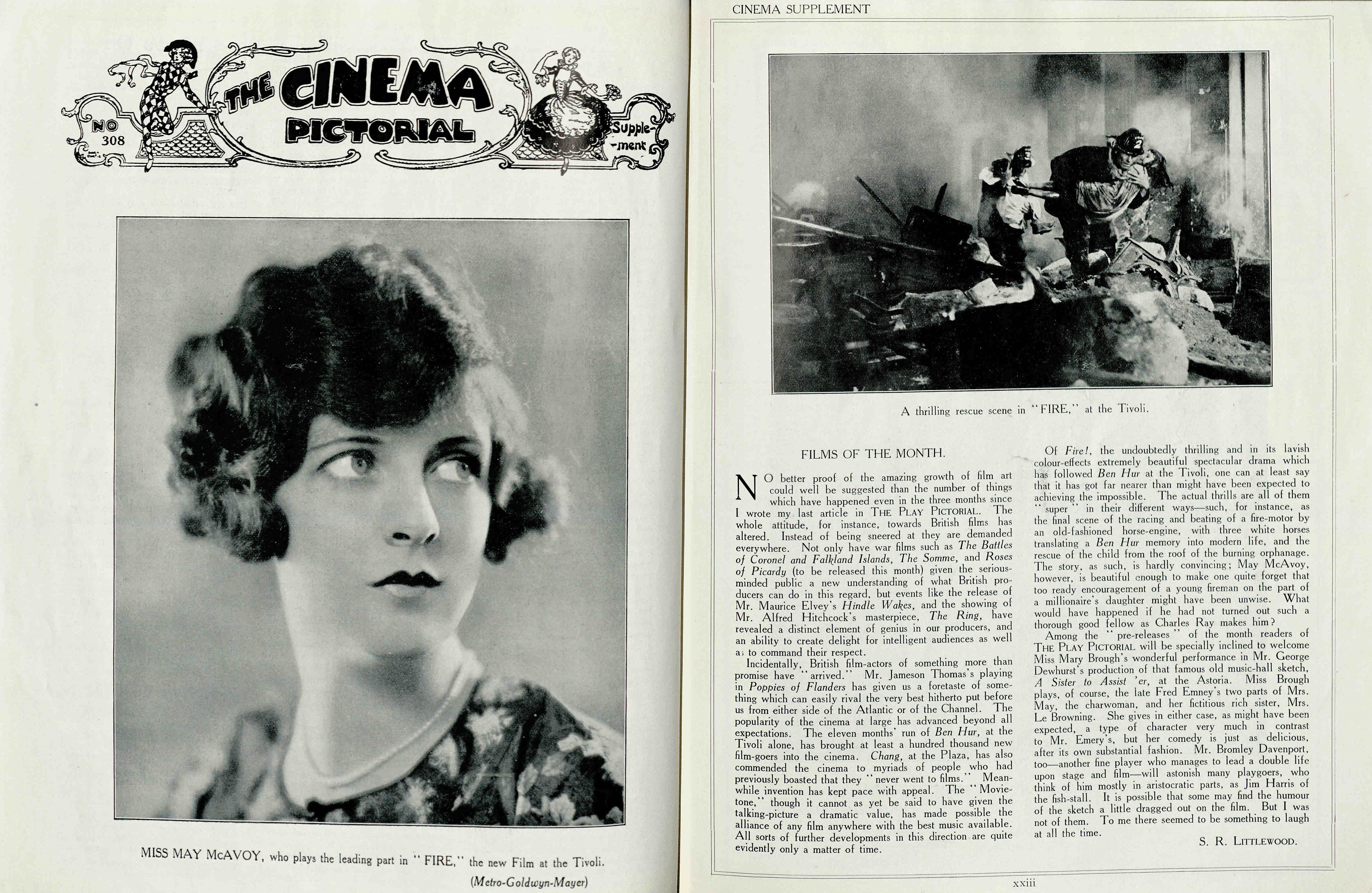Extract from Cinema Pictorial including scenes from Fire
