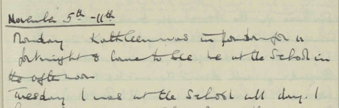 Extract from the first page of diary no.22