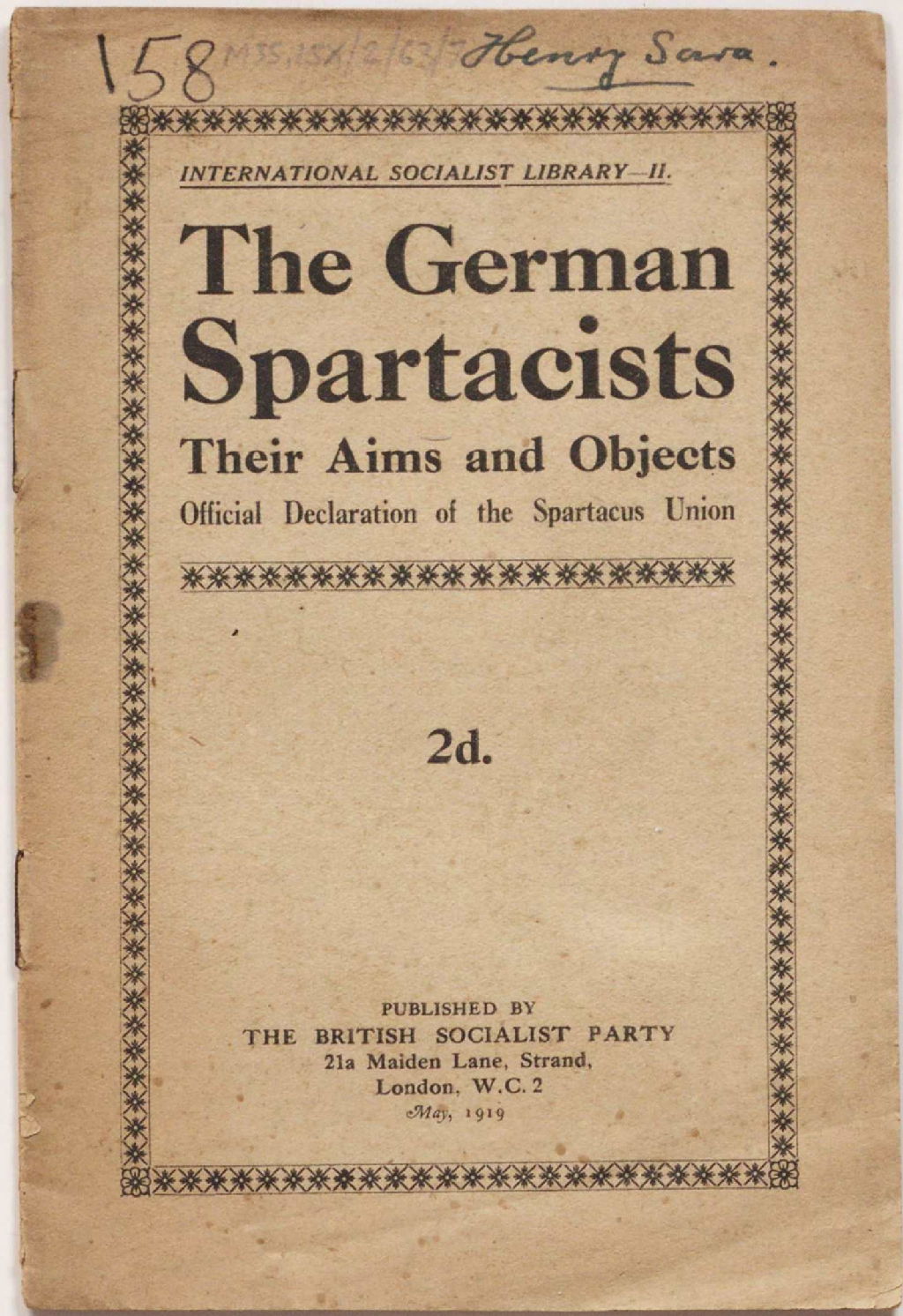 The German Spartacists