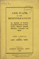 Axis plans in the Mediterranean