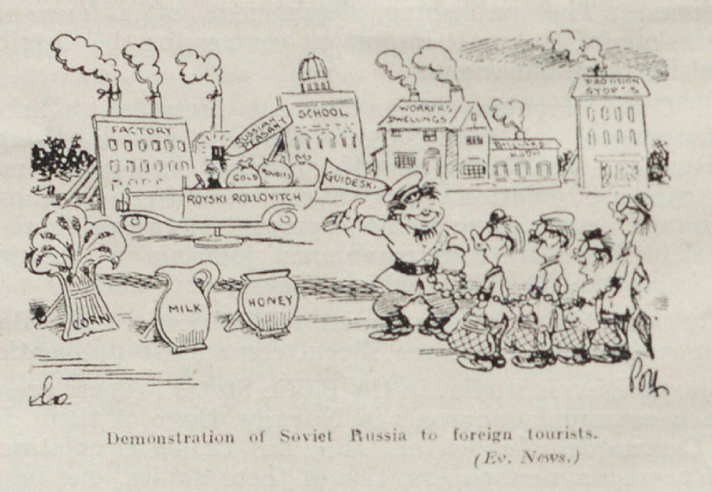 Contrasting views on what delegations to the USSR will see, 1925 and 1926