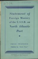 Statement of Foreign Ministry of the USSR on North Atlantic Pact