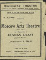 Programme for the Moscow Arts Theatre in London