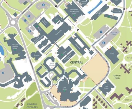 Detail from interactive campus map
