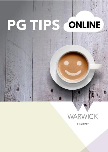 PG Tips Online poster with smiley face in coffee cup