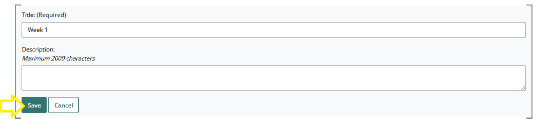 A screen grab showing how to edit the section details.
