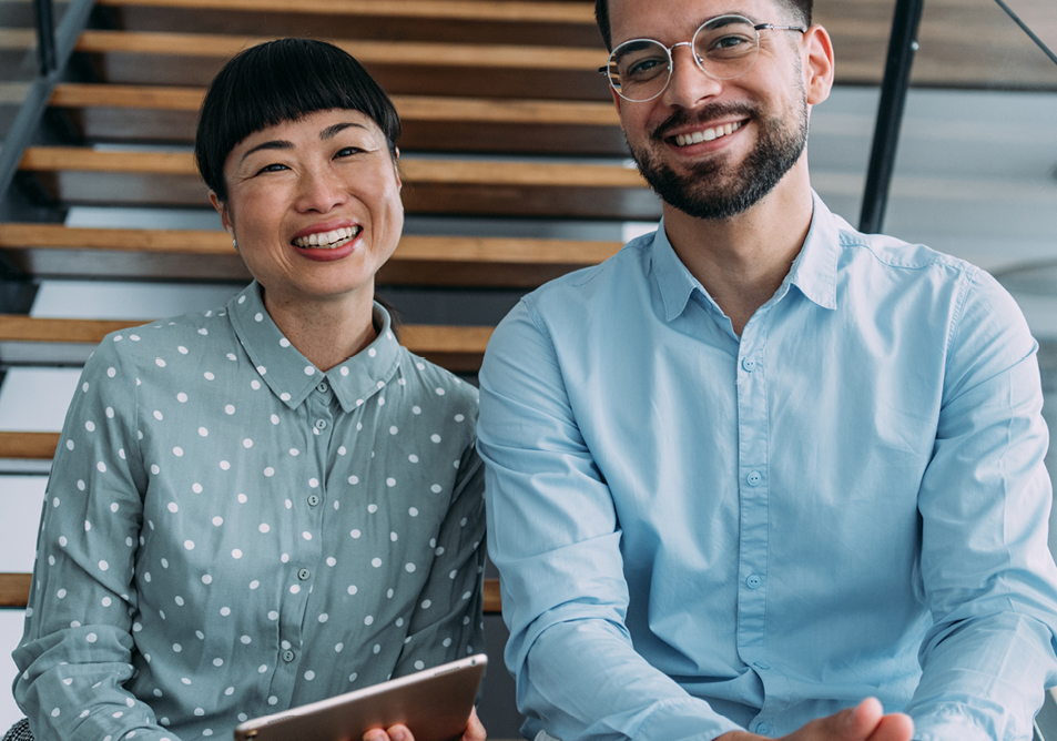 A photo of a pair of members of the Warwick community