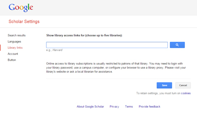 Google Scholar example screen three