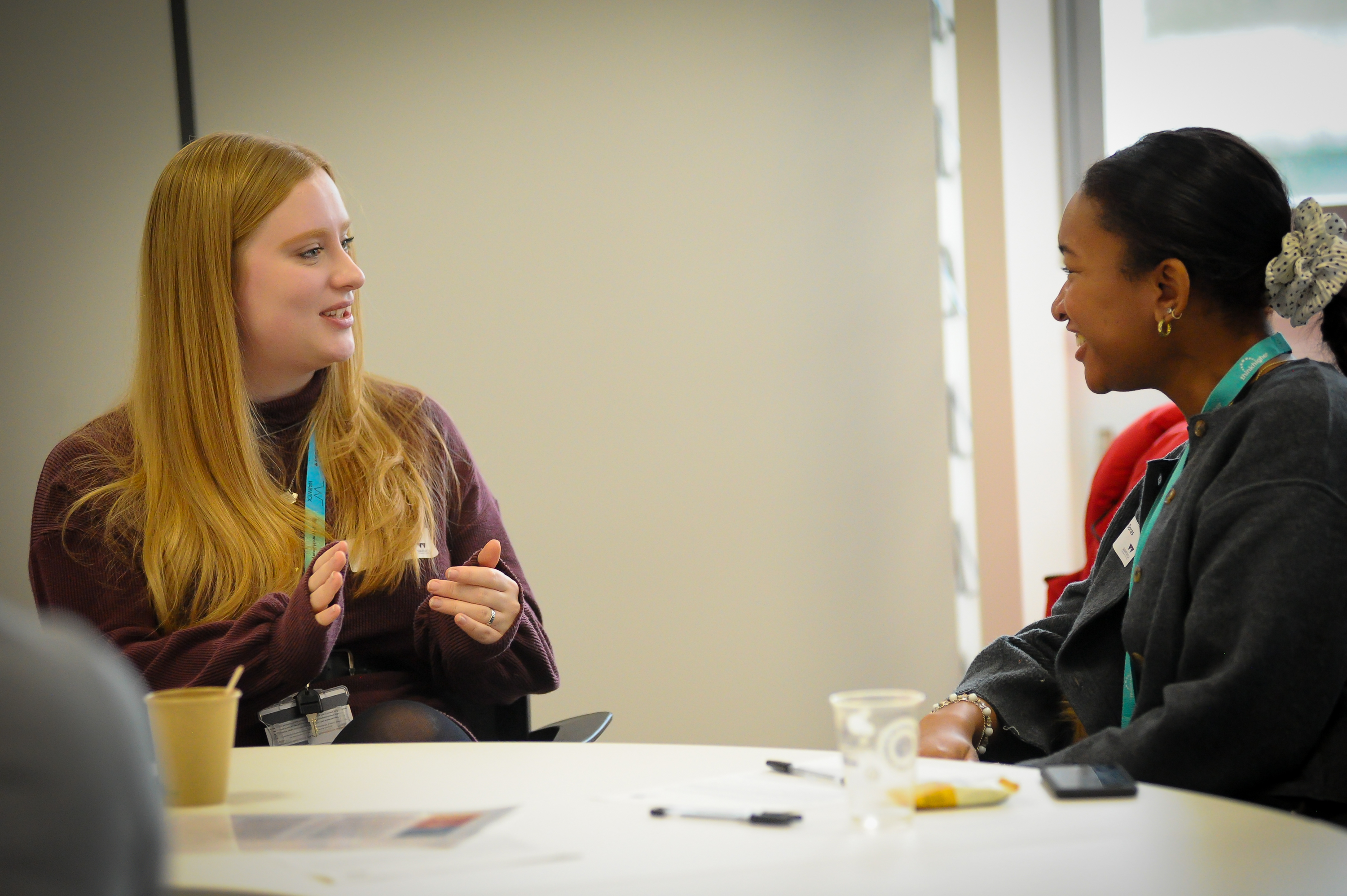 A conversation between two people to represent Coaching