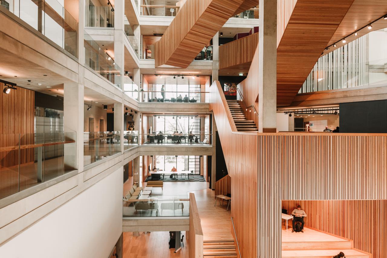 Inside Faculty of Arts Building spanning multiple floors