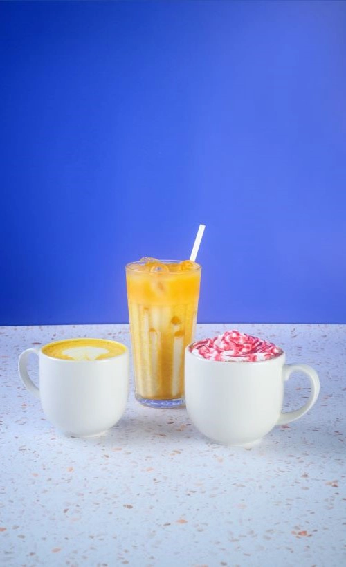 Trio of coffee drinks