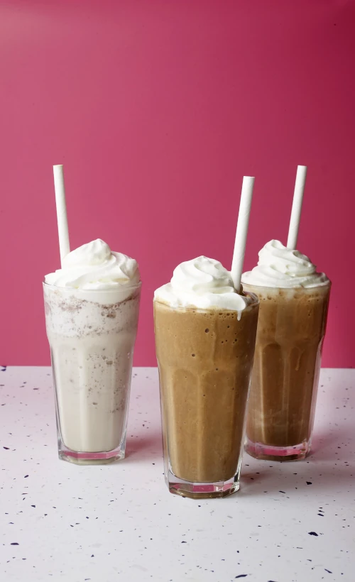 A trio of frappes