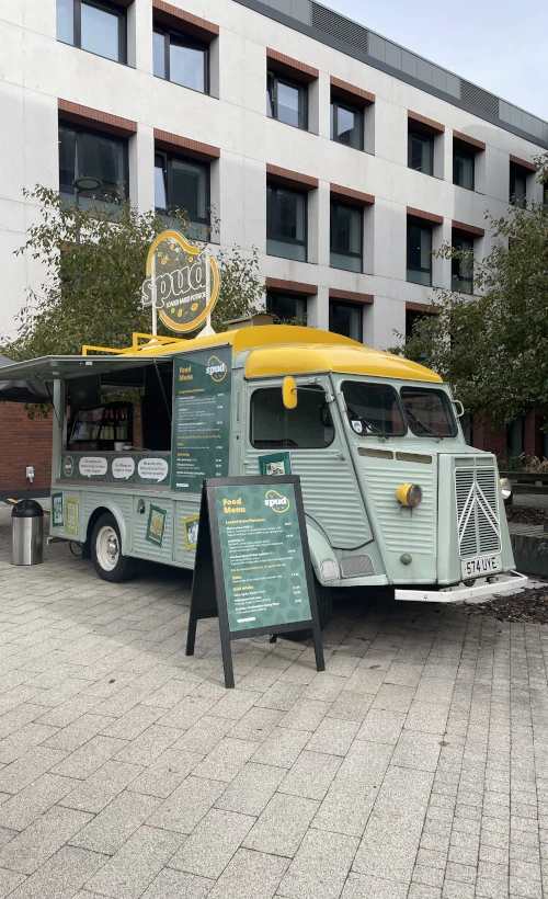 The front of the Spud van