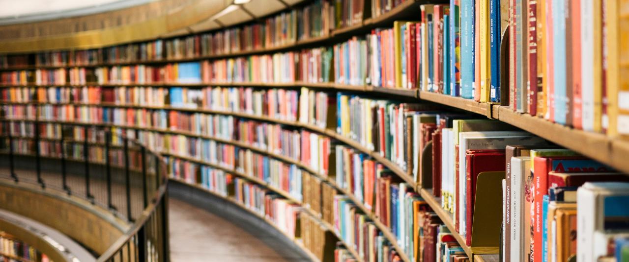 Library with shelves of books