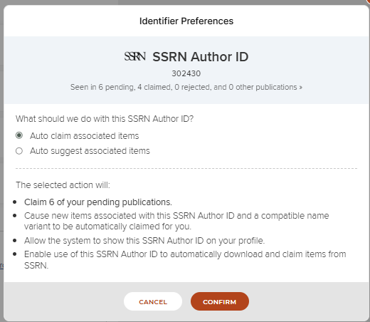 Autoclaim or auto suggest publications to you