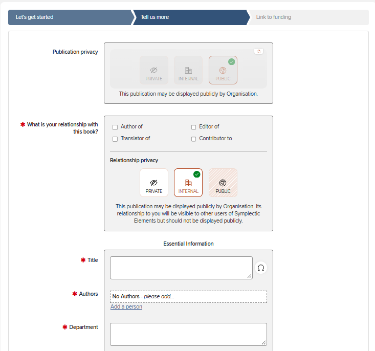 Metadata fields
