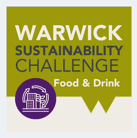 Logo for 'Warwick Sustainability Challenge: Food and Drink