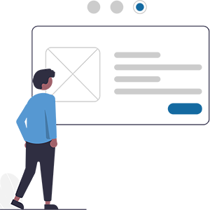 Illustration of a person looking at a report card