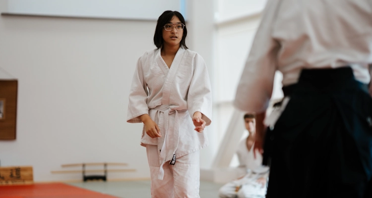 Elisha Caguiat participating in Aikido
