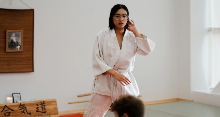 Elisha Caguiat participating in Aikido