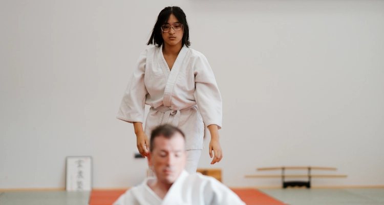 Elisha Caguiat participating in Aikido