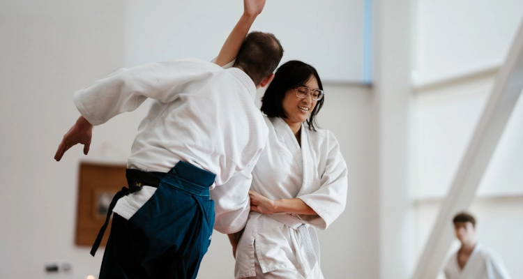 Elisha Caguiat participating in Aikido