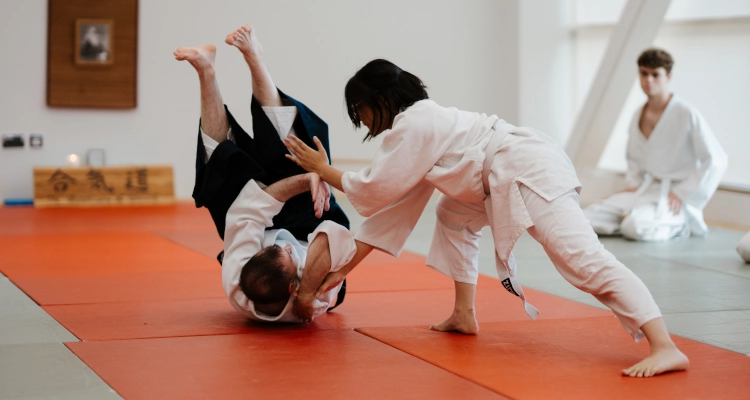 Elisha Caguiat participating in Aikido