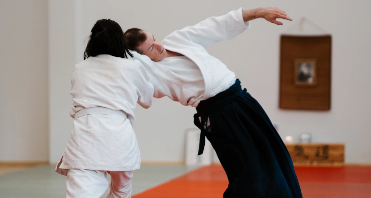 Elisha Caguiat participating in Aikido
