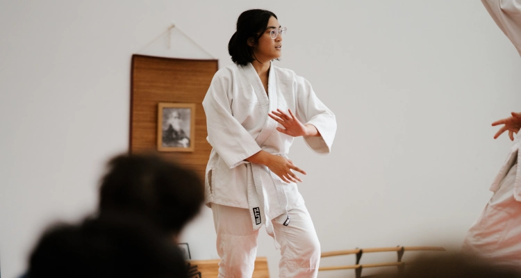 Elisha Caguiat participating in Aikido