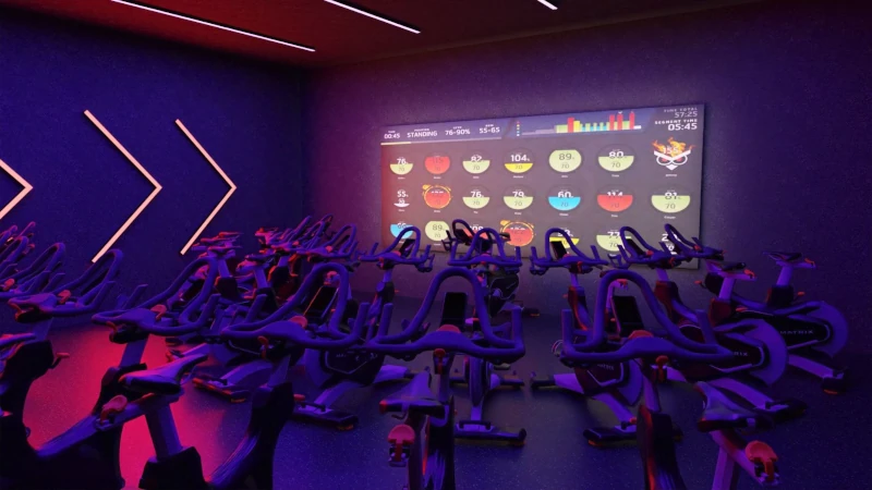 A new spinning stationary bike set up