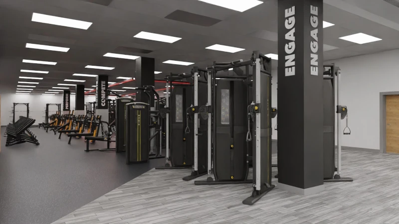A variety of new weight machines