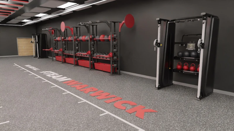 And a new and improved free weight section