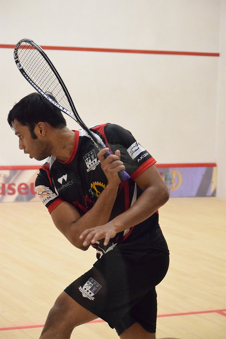 Mahesh playing squash