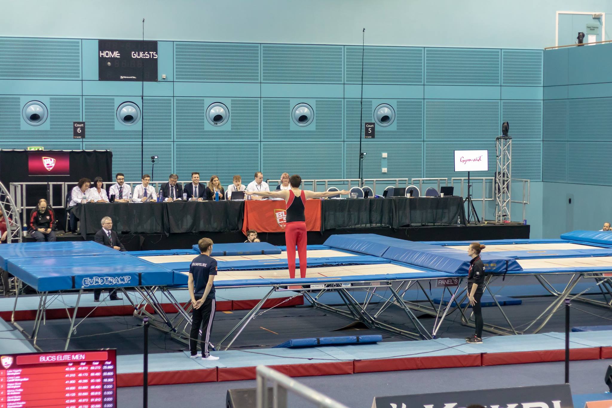 will standing having completed his routine