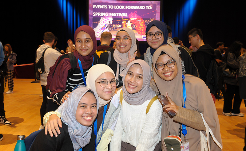 A group of students at the International Students' Welcome event, September 2023
