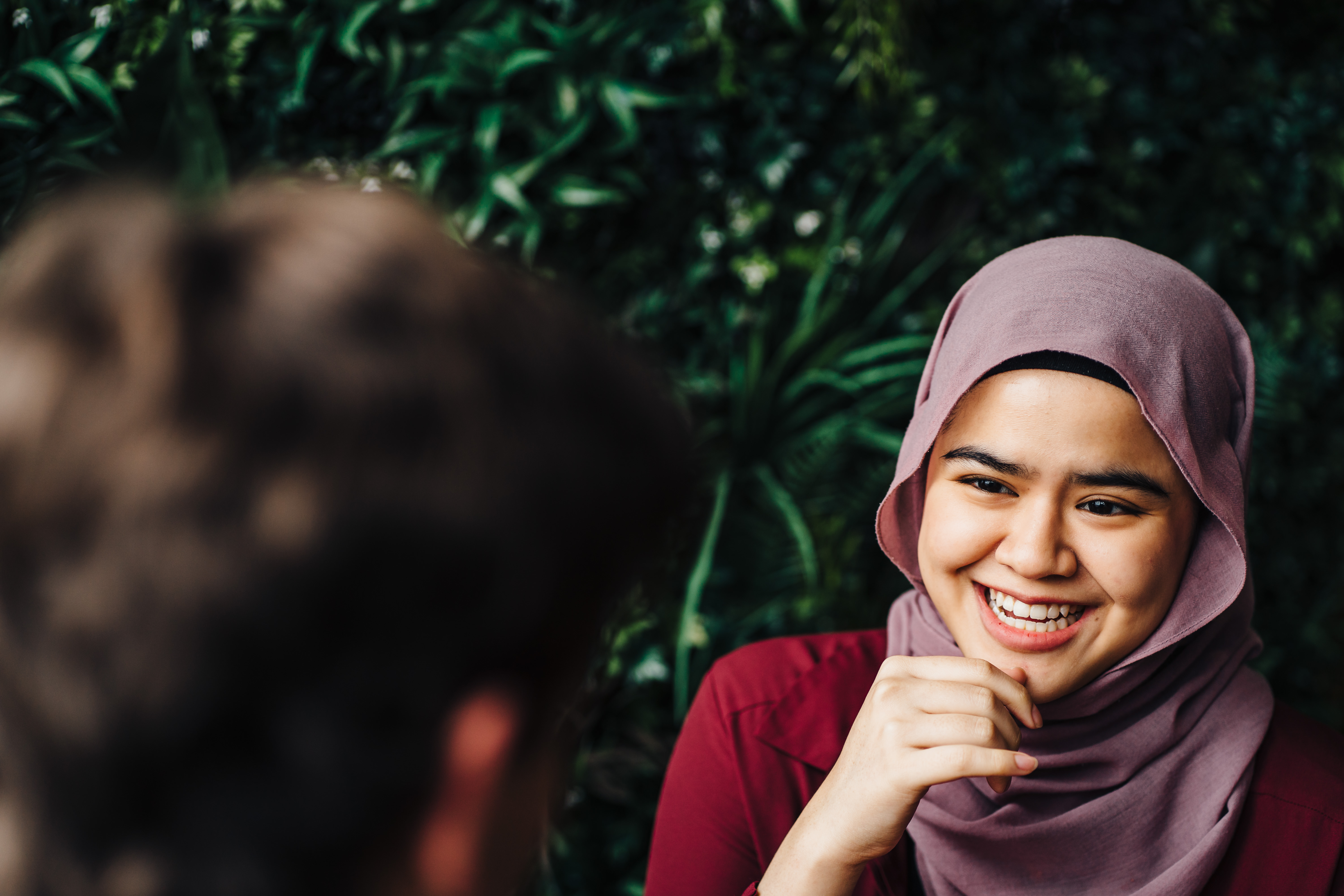 female student smiling