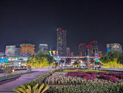 Night time city view