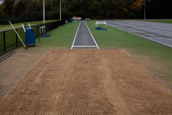 Long jump area at athletics track