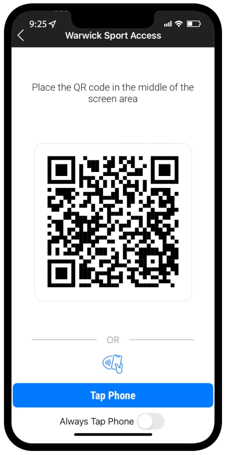 Access Team Warwick facilities with our Smart Tile scanner