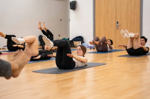 A photo of people enjoying a group exercise class