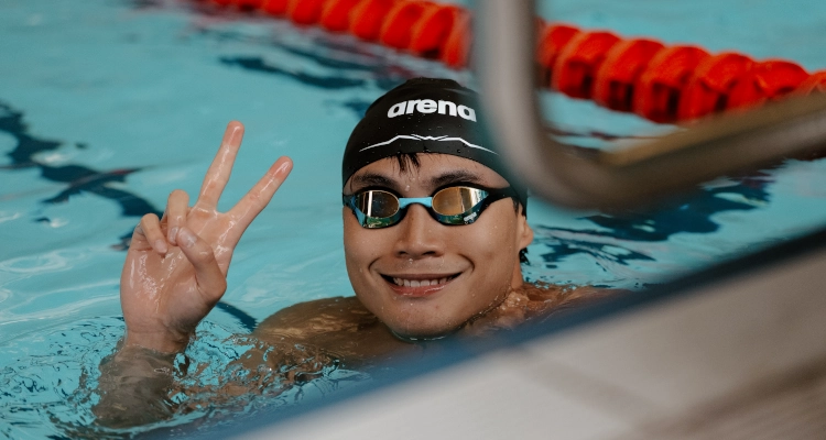 Swimming inside the sports and wellness hub