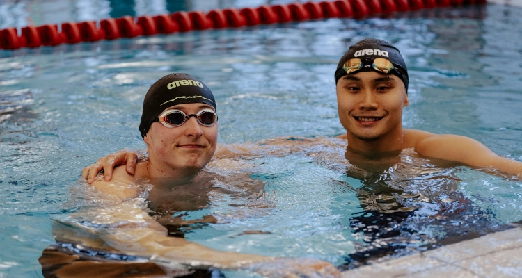 Swimming inside the sports and wellness hub