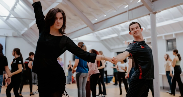 Tom Ryan dancing with his partner