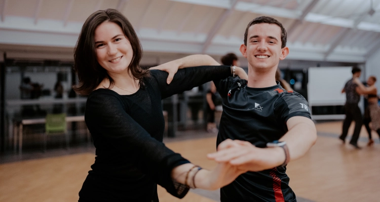 Tom Ryan dancing with his partner